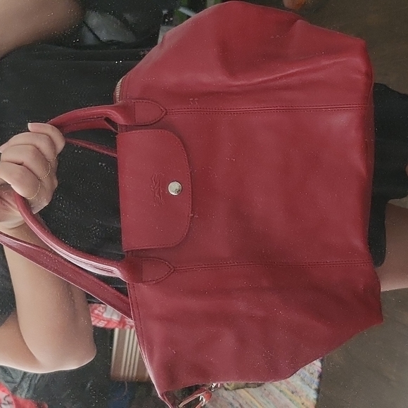 LONGCHAMP Medium Leather Le Pliage Cuir Tote genuine leather discontinued - Picture 15 of 16